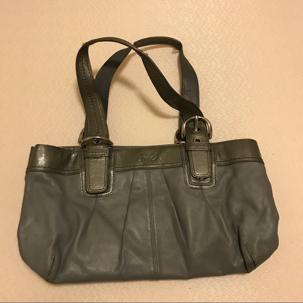 Gray coach purse